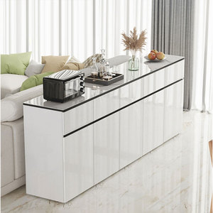 简约现代储物柜沙发靠背柜客厅岩板吧台隔断柜家用横厅后靠柜定制