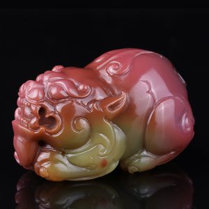 易仁盐源五彩玉盐源玛瑙南红兄弟品种苏工吊坠貔貅