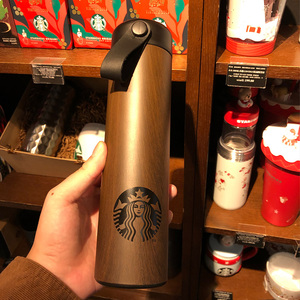 星巴克弹跳保温杯樱花限定限量版女士可爱圣诞款膳魔师水杯子96人付款