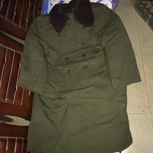 苏联时期九品1963年201厂55式马裤呢j绿大衣正3驼绒内胆