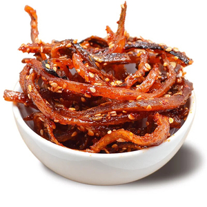 2022新货原辣味海陵岛阳江特产即食蜜汁香辣银鱼仔鳗鱼丝红娘鱼干