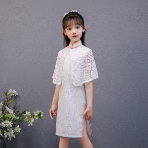 女童旗袍中国风儿童改良中式礼服洋气套装中大童演出服小孩连衣裙