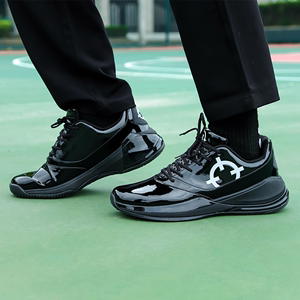 准者篮球裁判专用鞋执裁cuba比赛赞助男女运动鞋吹哨子漆皮裁判鞋