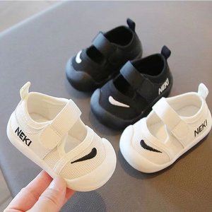 男女宝宝鞋子婴儿学步鞋春季网鞋透气小白鞋春秋款软底0-1岁8个月