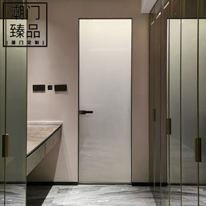 极窄边框超白长虹玻璃门衣帽间卫生间铝合金隐框门厨房无框极简门