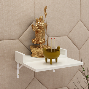 财神爷摆放架挂墙上架子摆佛像供位柜子关公迷你简易新中式佛龛