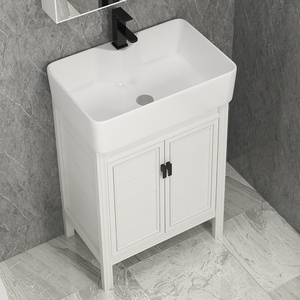 防水小户型洗手盆柜组合落地式浴室柜阳台卫生间洗漱台简易洗脸盆