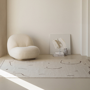 日系毛绒地毯客厅茶几地毯地垫侘寂简约家用韩式卧室床边加厚地毯