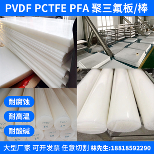 进口PVDF棒 白色PVDF板 聚三氟氯乙烯 半透明PCTFE板 PFA棒加工