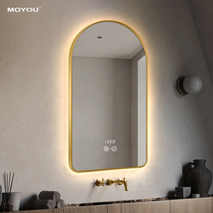轻奢铝合金边框led背光浴室镜子防雾气挂墙智能浴室镜卫生间镜子
