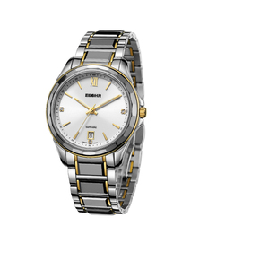 依波表10680315石英表男表钨钢表商务表情侣表日历防水间金1068