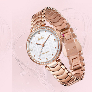 000人付款淘宝ebohr依波自动机械表情侣手表男表商务表女士腕表银色表