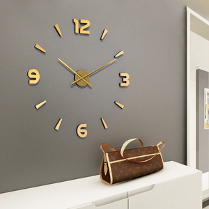 创意设计diy数字时钟现代简约客厅挂钟墙贴壁钟北欧墙钟贴墙钟表