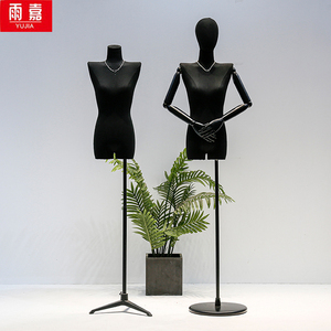黑色平肩小胸锁骨模特道具女全身人体韩国服装店人偶模特展示架子