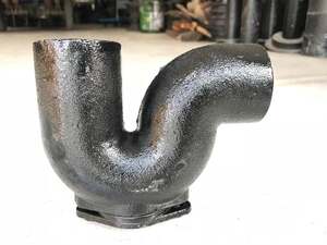 w/a/b柔性铸铁p型存水弯pvc管道连接件 卫生间铸铁弯头机制下水管