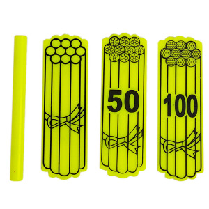 小棒 16cm大号 磁吸附根状计数棒捆状计数片代表50代表100 小学数学