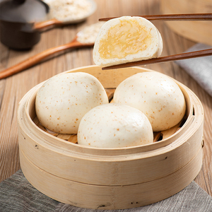 包道广式点心燕麦流沙包冷冻面食包装包子广东早茶营养早餐6个装