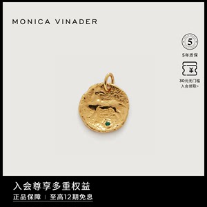 Monica Vinader莫妮卡Siren大金币麋鹿宝石项链新款冷淡风礼物