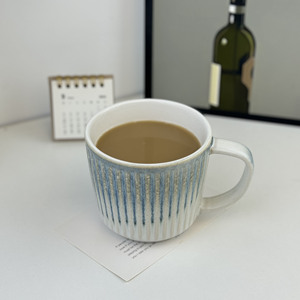 玉泉日式咖啡杯陶瓷马克杯水杯复古早餐杯家用杯子高级感陶瓷水杯