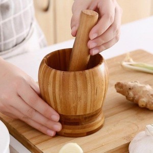 梵志搅碎磨药器 老式 家用棒捣药杵倒药器研磨蒜锤干磨手动原木