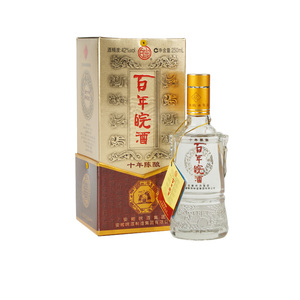 【2009年生产】安徽百年皖酒十年陈酿42度250ml浓香白酒纯粮老酒