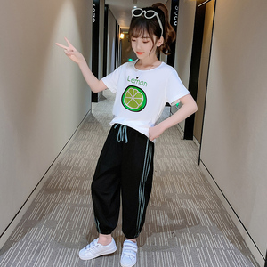 900人付款淘宝安特踏步品牌女童夏装套装童装儿童套装女衣服女中大童