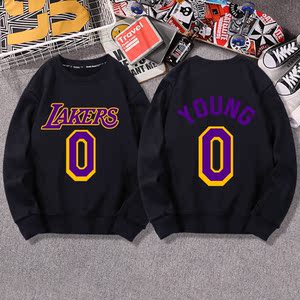 nick young尼克杨0号湖人队广厦球衣短袖t恤同款周边卫衣外套衣服