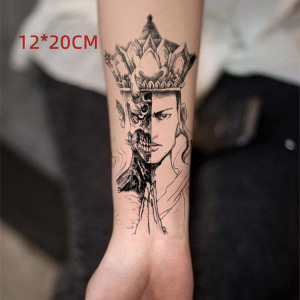 善恶唐僧花臂纹身贴防水持久半佛半魔持久一念之间小腿半臂男女款