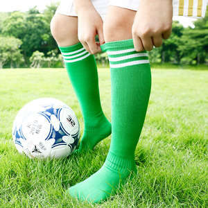 足球长袜男童袜儿童学生吸汗透气加厚毛巾底舒适秋冬专业训练袜子