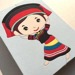 00笙歌初寒夜未央淘宝民族主题少数民族服饰粘贴画幼儿园纽扣手工