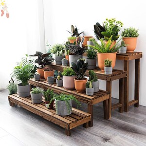 多肉架子一层花架网红室外阳台置物架防水防晒花店专用实木展示架