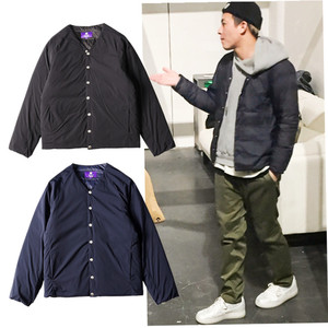 日单紫标 陈冠希上身 秋冬户外男士防水羽绒服无领夹克内胆外套潮