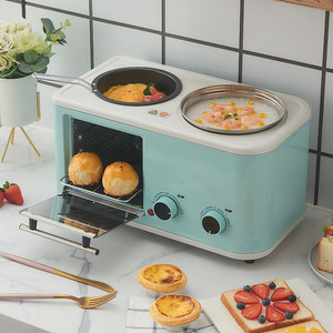 多功能早餐机家用四合一早餐机三合一烤面包机电烤箱多功能料理机