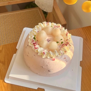 ins清新动物奶油水果荔枝个性生日蛋糕全国北京上海深圳同城配送