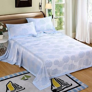 竹纤维软凉席床单竹炭双人夏日折叠双面可水洗双层可折叠单件除螨