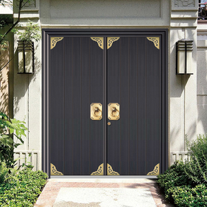 中式锌合金别墅大门铜门乡村定制对开四开农村入户庭院大门仿铜门