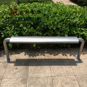 不锈钢长凳公交站台凳户外长椅等候椅子公园休息凳长条凳子球场椅