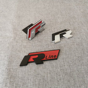 大众中网改装标r标金属贴标 叶子板侧标帕萨特高尔夫尾标装饰车贴