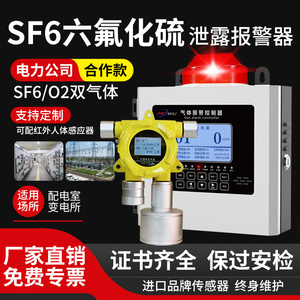 配电房六氟化硫泄漏报警器氧SF6气体浓度检测仪传感器探测器防爆