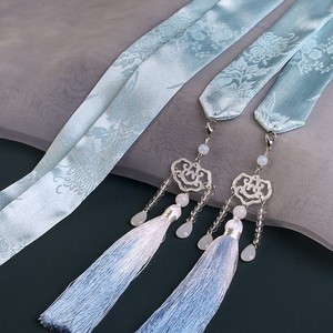 新中式发带汉服古风发饰流苏飘带宋制头饰女束发丝带绑发头绳古装