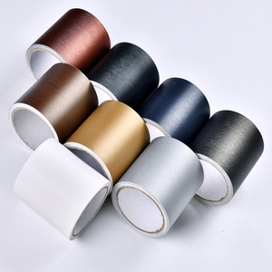 鱼缸柜包边贴纸自粘不干胶外观磨砂金色拉丝家具防水遮光背景条