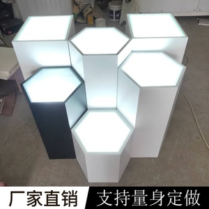 帝王货架公司淘宝精品六角发光展示台产品展台净水机智能锁烤漆飞机