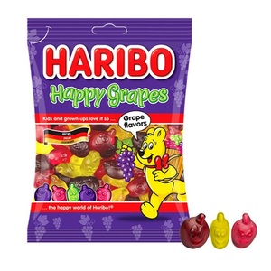 德国HARIBO哈瑞宝软糖葡萄味果汁橡皮糖儿童零食Q软糖100g