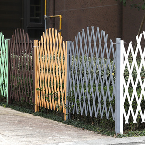 防腐木栅栏室外院子伸缩白色花园围栏户外庭院围墙隔断插地小篱笆