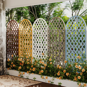 防腐木花格户外半圆网格花架木质栅栏护栏围栏庭院爬藤架花园篱笆