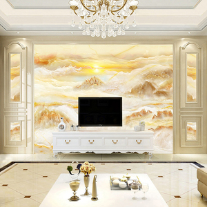 客厅简约现代仿大理石纹墙纸壁画欧式无缝墙布高端电视背景墙壁纸