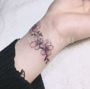 纹身贴手腕一圈手腕纹身贴女遮瑕疤痕女酷个性暗黑手环汶身防水男