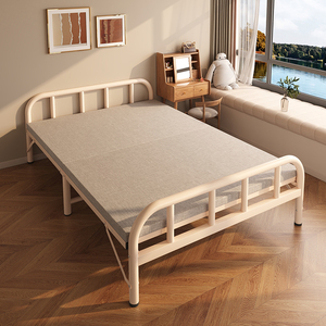折叠床双人床1米5家用1米2成人单人床简易宿舍主卧室出租屋铁艺床