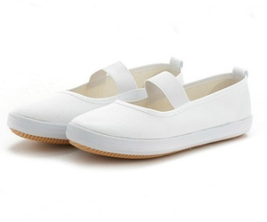 老式舞蹈鞋白网鞋帆布鞋白球鞋系带小白鞋白布鞋跳舞鞋男女底