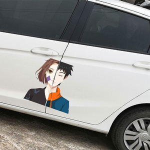 火影忍者车贴 宇智波带土与琳车贴 汽车贴纸 带图和琳侧门车门贴